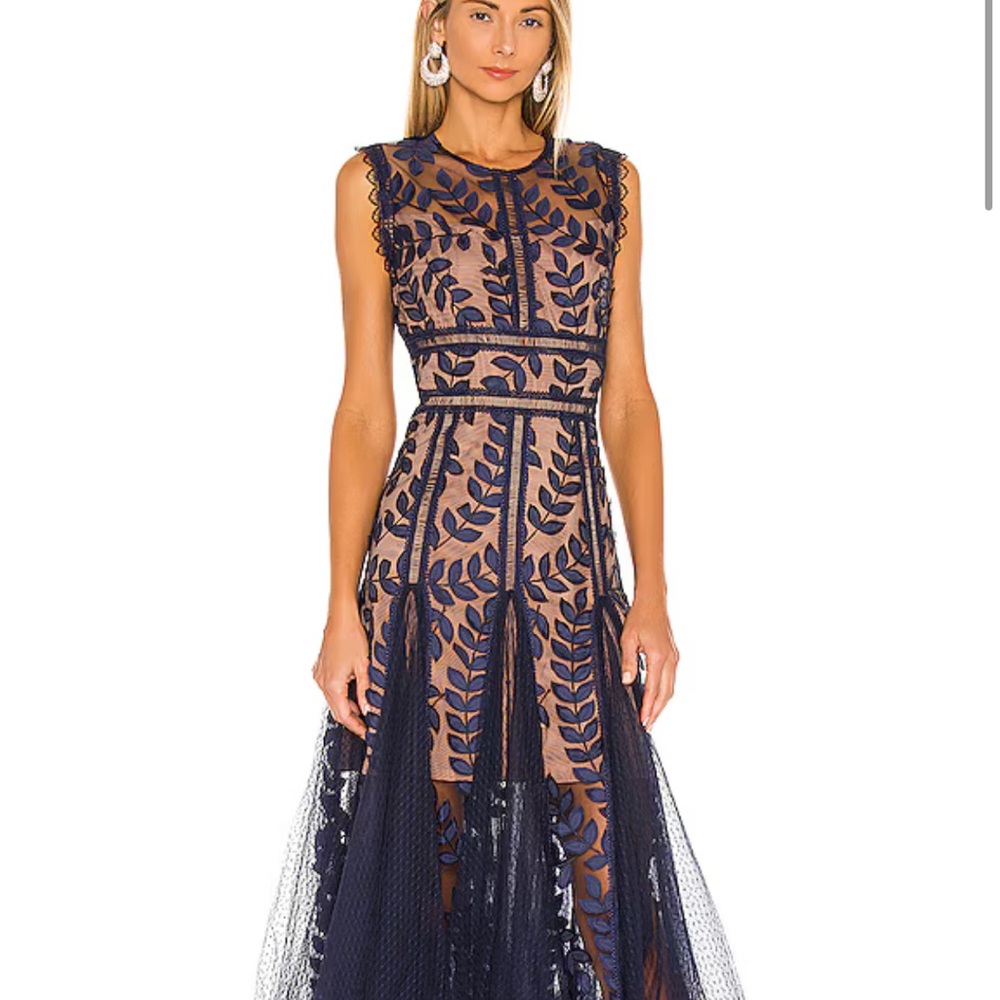 Bronx and Banco ‘Saba’ Midi Dress Navy